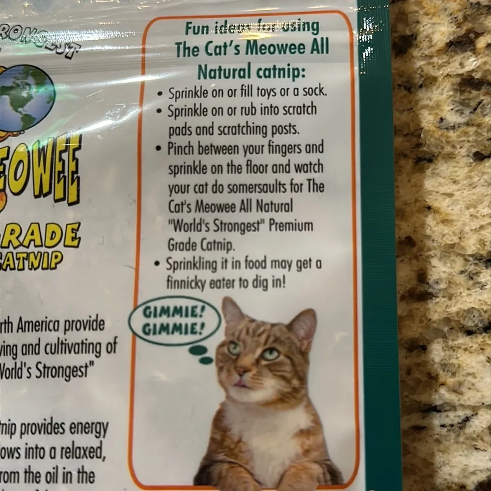 Cat toys (catnip and fish)